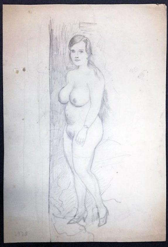 karl-hahn-maedchenakt-stehend