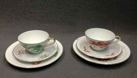 illmenau-henneberg-drachendekor-2x-gedeck-rot-und-gruen-hnadgemalt-pgh-meissen.1