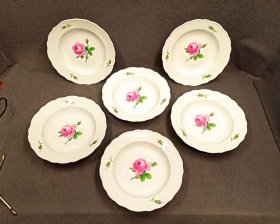meissen-6x-teller-rote-rose-tiefe-suppenteller.2