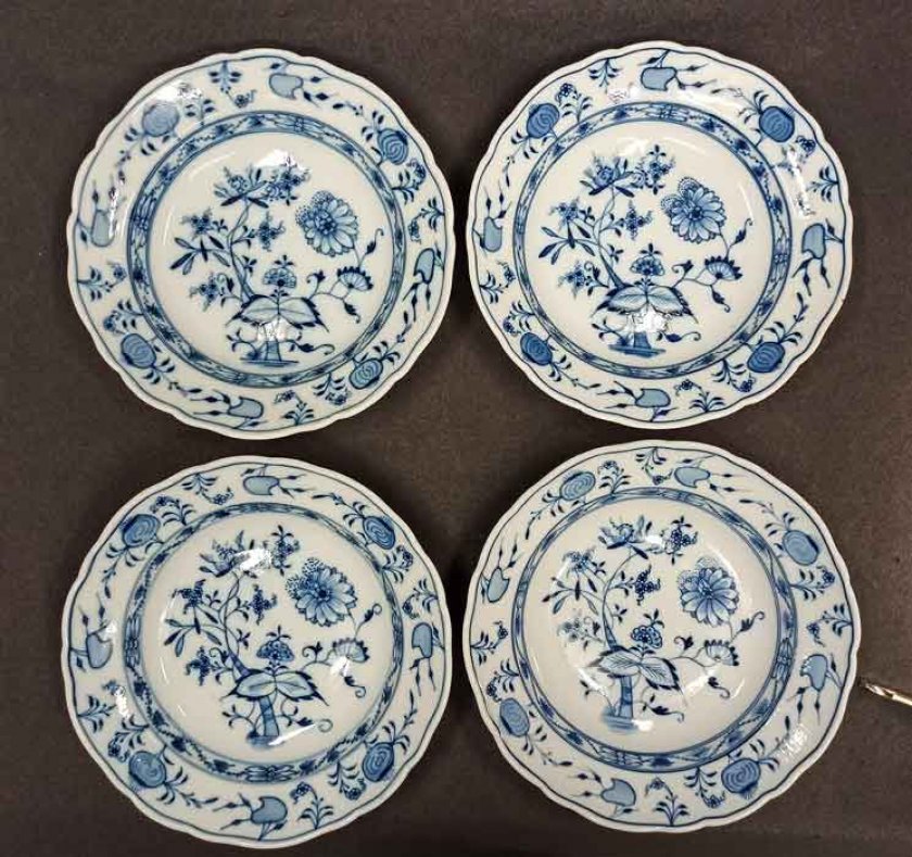 konvolut-zwiebelmuster-4xsuppenteller-teichert-meissen