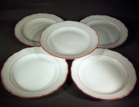 meissen-rote-koralle-5-teller-22-cm