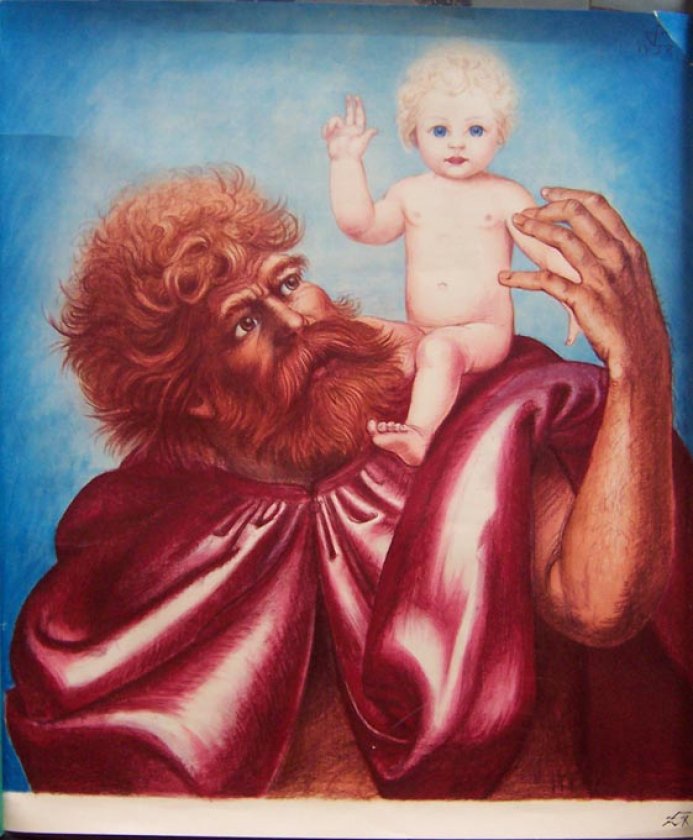dix-otto-der-heilige-christopherus-farblithografie