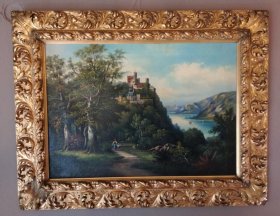 italienische-landschaft-um-1880-oel-lwd