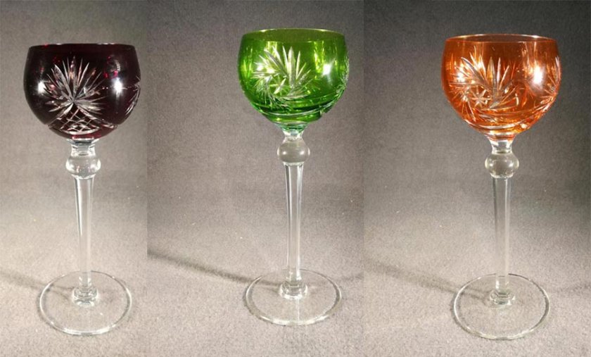 drei-roemer-kristall-weinroemer-orange-gruen-und-rot-fuss-facettiert-mit-baluster-auch-einzeln.13