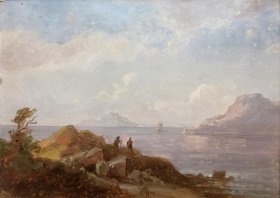 kummer-prof-carl-robert-suedliche-kuestenlandschaft-1885-oel-a-papier.3