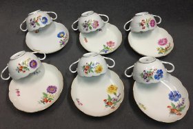meissen-6x-suppentassen-ozier-reliefrand-reiche-blumenmalerei-gold